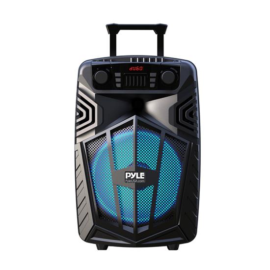 Pyle - PPHP152NSM , Sound and Recording , PA Loudspeakers - Cabinet Speakers , 15’’ Bluetooth Portable PA Speaker - Portable PA & Karaoke Party Audio Speaker Equalizer functions, with wireless microphone, with speaker stand, with Built-in Rechargeable Battery, Flashing Party Lights, MP3/USB/ /FM Radio