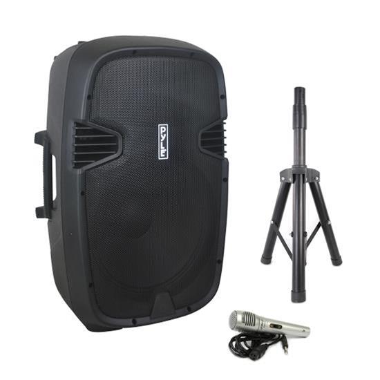 Pyle - PPHP1550ST , Sound and Recording , PA Loudspeakers - Cabinet Speakers , Portable Bluetooth PA Loudspeaker System with Included Microphone, MP3/USB/SD Readers, FM Radio (15'' Subwoofer, 1000 Watt)