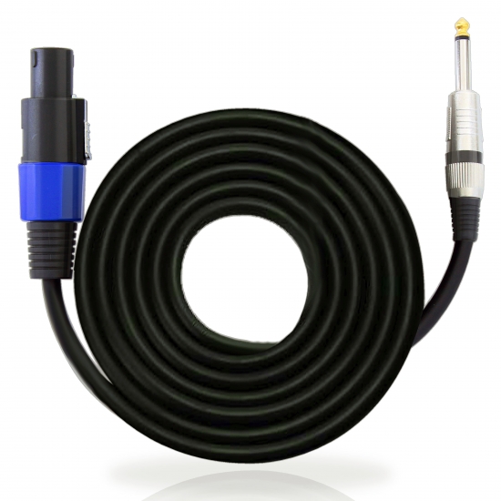 Pyle - PPSJ15 , Home and Office , Cables - Wires - Adapters , Sound and Recording , Cables - Wires - Adapters , 15ft. 12 Gauge Professional Speaker Cable Compatible With Speakon Connector to 1/4'' Male
