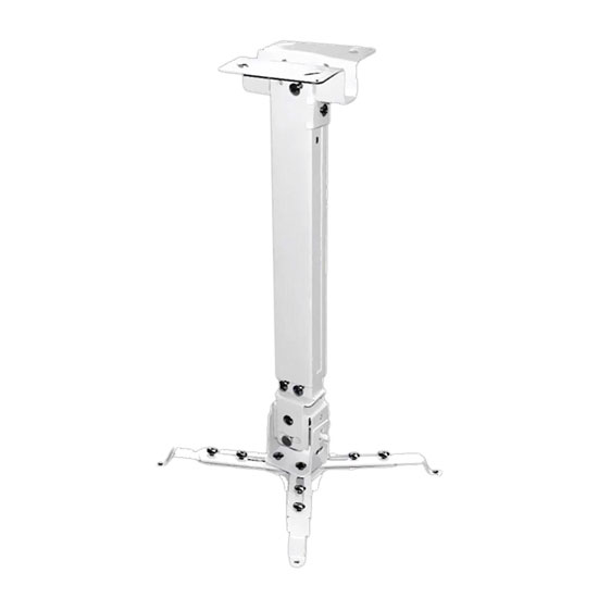 Pyle - PRJCM3 , Musical Instruments , Mounts - Stands - Holders , Sound and Recording , Mounts - Stands - Holders , Universal Projector Ceiling Mount Kit with Telescoping Height and Angle Adjustment (White)