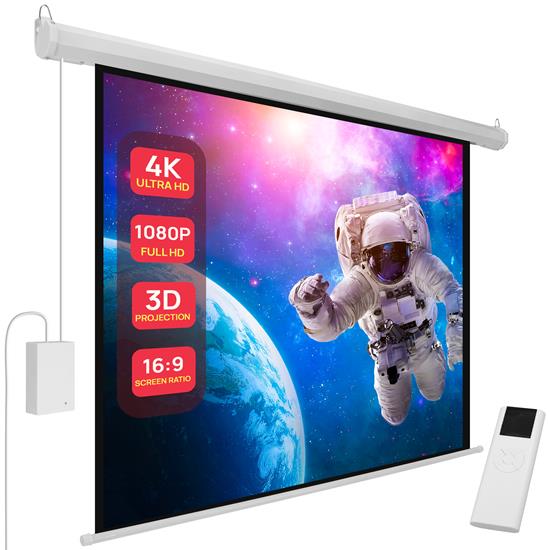 Pyle - PRJELMT76.5 , Home and Office , Projector Screens - Accessories , 72" Motorized Projector Screen, Electronic Automatic Projection Display, Includes Remote Control