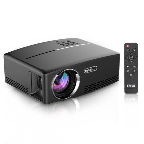 Pyle - PRJG98 , Home and Office , Projectors , Home Theater Digital Projector - Compact Media Projector with 1080p HD Support, Built-in Speakers, HDMI/USB/VGA