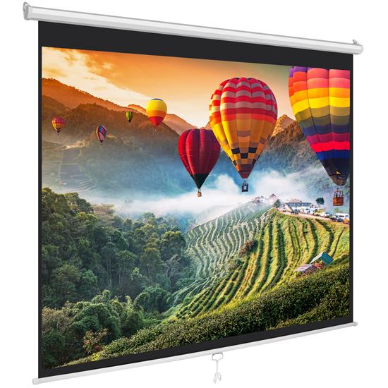 Pyle - PRJSM7206 , Home and Office , Projector Screens - Accessories , Universal 72-Inch Roll-Down Pull-Down Manual Projection Screen (42.5'' x 56.6'') Matte White