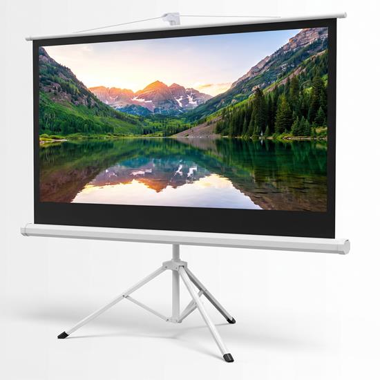 Pyle - PRJTP42.5 , Home and Office , Projector Screens - Accessories , 40-inch Video Projector Screen - Manual Roll-Up & Fold-Out Projection Display, Tripod Stand Style