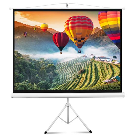 Pyle - PRJTP72 , Home and Office , Projector Screens - Accessories , 72-inch Video Projector Screen, Easy Fold-Out & Roll-Up Projection Display, Tripod Stand Style