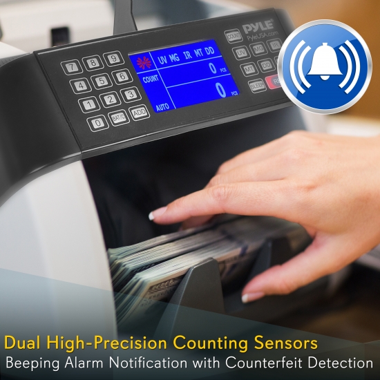 Pyle PRMC720.6 Home and Office Currency Handling Money Counters