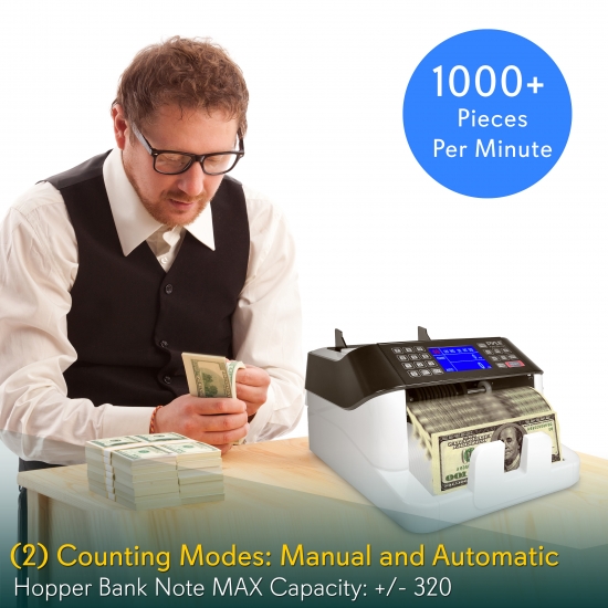 Pyle PRMC720 Home and Office Currency Handling Money Counters