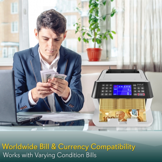 Pyle PRMC720 Home and Office Currency Handling Money Counters