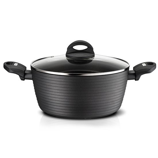 Pyle - PRTNCCW12CP , Parts , Cooking Pot with Lid - Non-Stick Stylish Kitchen Cookware with Metallic Ridge-Line Pattern, 2 Quart (Works with Model: NCCW12S)