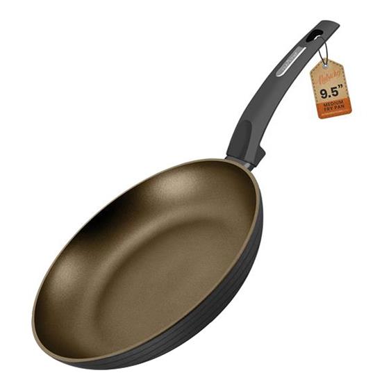 Pyle - PRTNCCW12MFP , Parts , 9.5'' Medium Fry Pan - Non-Stick Stylish Kitchen Cookware with Metallic Ridge-Line Pattern (Works with Model: NCCW12S)