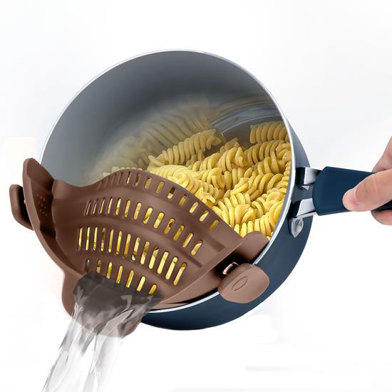 Pyle - PRTNCCW14SSDRA , Parts , Silicone Clip-on Strainer - Hands-Free Heat Resistant Drainer (Works with Models: NCCW14S & NCCW20S)