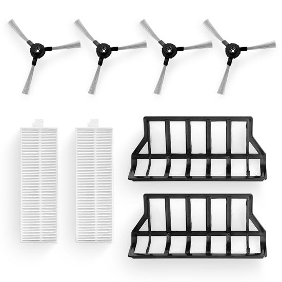 Pyle - PRTPUCRCX10 , Parts , Robot Vacuum Accessory Kit - 2 Replacement Side Brush, Primary Filter & 2 H10 Filters, for SereneLife Robot Vacuum Model: PUCRCX10