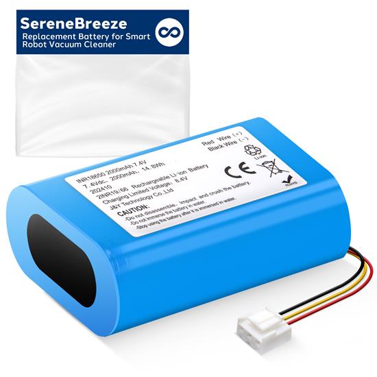 Pyle - PRTPUCVAC1001A , Home and Office , Robot Vacuum Cleaners , Replacement Battery for Smart Robot Vacuum Cleaner, Compatible with SereneLife: SereneBreeze PUCRCVAC100BK and PUCRCVAC100WT Robot Vacuums