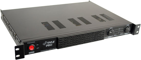 Pyle - psa2000 , Sound and Recording , Amplifiers - Receivers , 2000 Watt Power Stereo Amplifier, 1U Rack Mount Amp