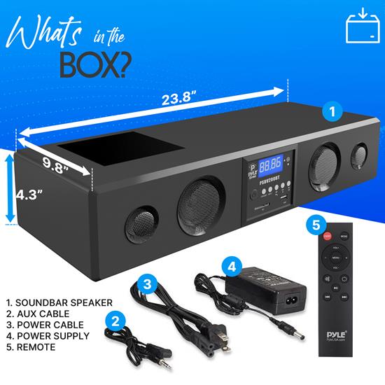 Pyle PSBV200BT Home and Office SoundBars Home Theater Sound