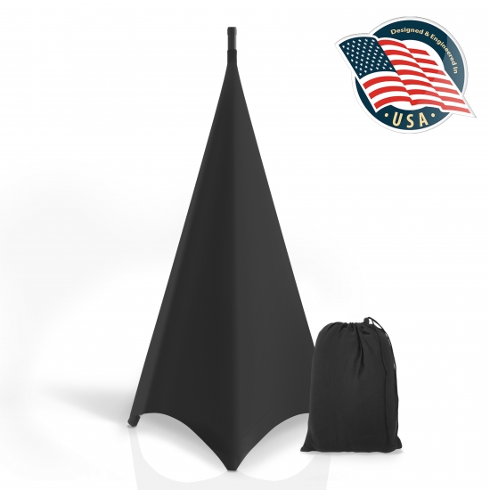Pyle - PSCRIM3B , Sound and Recording , Mounts - Stands - Holders , DJ Speaker / Light Stand Scrim, Universal Compatibility & Mountable, for Tripod Stands, 3 Sided (Black)