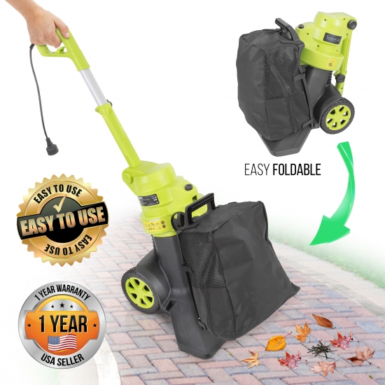 Pyle - PSLHTM38.5 , Home and Office , Gardening - Landscaping , Electric Vacuum Blower - Corded Home Garden Blower, Vacuum, Mulcher System