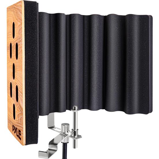 Pyle - PSMRSWD100 , Sound and Recording , Sound Isolation - Dampening , Wood Microphone Isolation Shield - Vocal Booth & Studio Recording Acoustic Panel