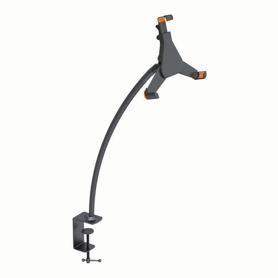Pyle - PSPAD08 , Musical Instruments , Mounts - Stands - Holders , Sound and Recording , Mounts - Stands - Holders , Universal iPad and Tablet Stand / Holder with Adjustable, Flexible, Bendable Gooseneck and Vice Grip Clamp for Attachment (Compatible with iPads 1/2/3/4/Air)