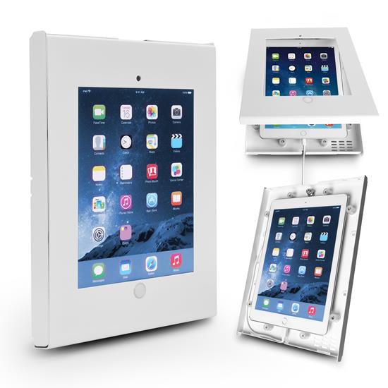 Pyle - PSPADLKW06 , Musical Instruments , Mounts - Stands - Holders , Sound and Recording , Mounts - Stands - Holders , Security Anti-Theft iPad Wall Mount, Public Display Safe Lock & Secure Tablet Device Holder Case, (Works with iPad 2/3/4/iPad Air/iPad Air2)