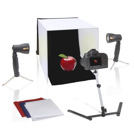 Pyle - PSTDKT4 , Home and Office , Cameras - Videocameras , Compact Studio Photography Kit - Photo  & Lighting Booth Box with Included Lights & Camera Stand (16’’ -inch Cube)