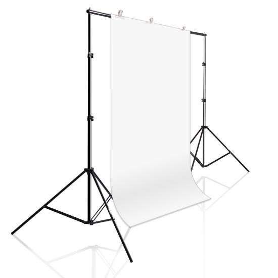 Pyle - UPSTDKT9 , Home and Office , Cameras - Videocameras , Studio Photography Backdrop - Image & Photo Shooting White Fabric Background Screen (9.8’ x 6.5’ ft.)