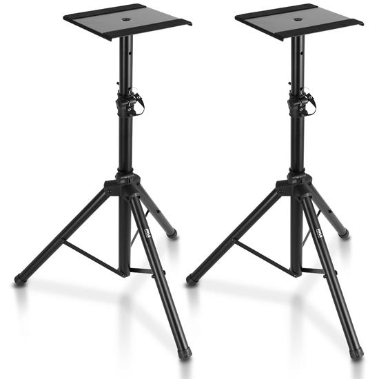 Pyle - PSTND32 , Musical Instruments , Mounts - Stands - Holders , Sound and Recording , Mounts - Stands - Holders , Dual Studio Monitor Speaker Stand Mounts, Universal Device Stands, Pair
