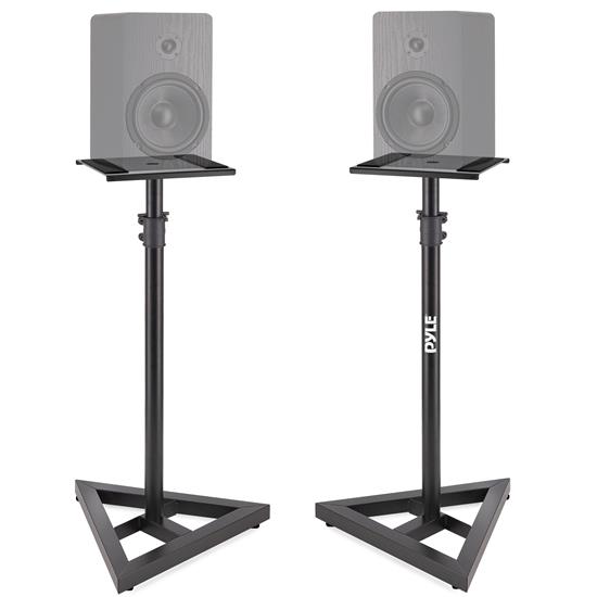 Pyle - PSTND35 , Musical Instruments , Mounts - Stands - Holders , Sound and Recording , Mounts - Stands - Holders , Studio Speaker Stands - Pro Audio Bookshelf / Monitor Speaker Stand Mounts (Height Adjustable)