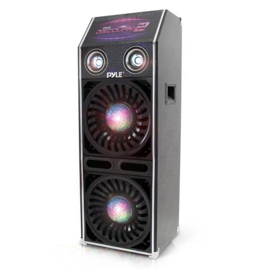 Pyle - PSUFM1070P , Sound and Recording , PA Loudspeakers - Cabinet Speakers , Disco Jam 2 Passive Speaker System, Flashing DJ Lights, Dual 10-Inch Woofers, Dual 3-Inch Tweeters, 1500 Watt (Works with Active Speaker Model: PSUFM1072BT)