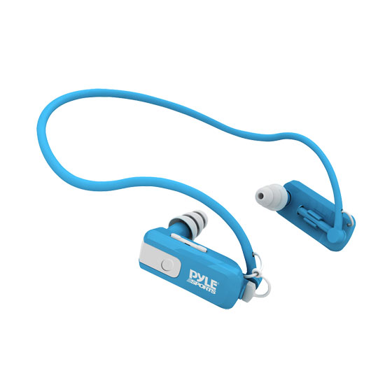 Pyle - pswb4bl , Gadgets and Handheld , Headphones - MP3 Players , Sound and Recording , Headphones - MP3 Players , Waterproof Neckband Headphones with Built-in MP3 Player for Swimming & Water Sports (Blue)