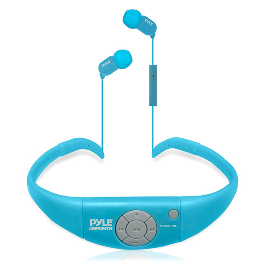 Pyle - PSWBT7BL.5 , Gadgets and Handheld , Headphones - MP3 Players , Sound and Recording , Headphones - MP3 Players , Active Sport waterproof Bluetooth Hands Free Wireless Stereo Headphones and Headset with Built in Microphone for Call Answering (Blue)