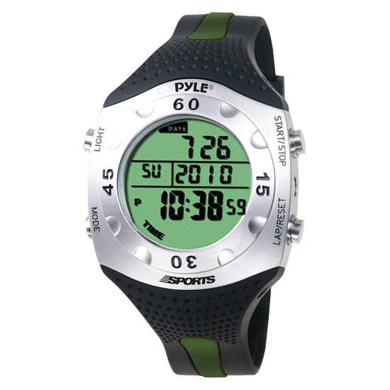 Pyle - PSWDV60GN , Sports and Outdoors , Watches , Gadgets and Handheld , Watches , Advanced Dive Meter With Water Depth, Temperature, Dive Log, Auto EL Backlight