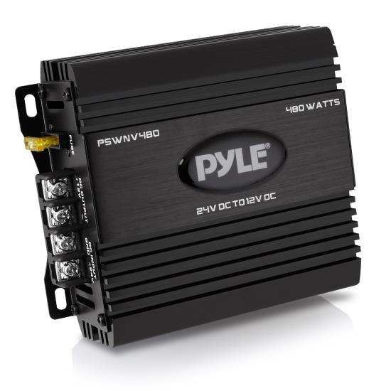 Pyle - PSWNV480 , Home and Office , Power Supply - Power Converters , On the Road , Power Supply - Power Converters , 24V to 12V Power Step-Down - Vehicle DC Power Supply Converter, 480 Watt (For 24V Car/Truck, Van, Bus, Trailer, RV)