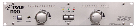 Pyle - PT2400 , Sound and Recording , Amplifiers - Receivers , 19'' Rack Mount 600 Watt Power Amplifier