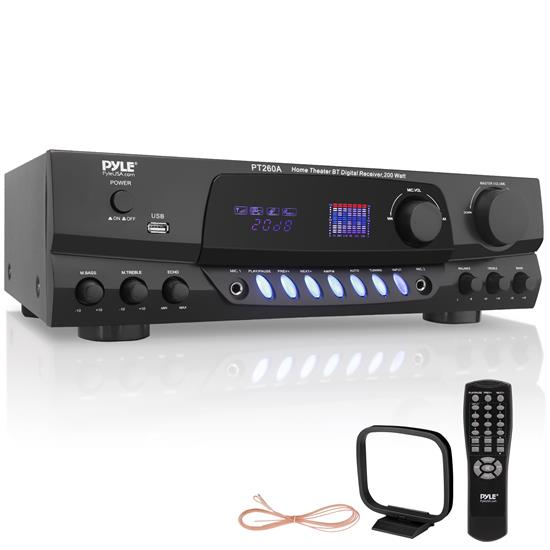 Pyle - PT260A , Sound and Recording , Amplifiers - Receivers , 200 Watts Digital AM/FM Stereo Receiver