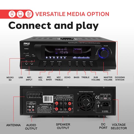 PyleHome PT270AIU Home and Office Amplifiers Receivers Sound