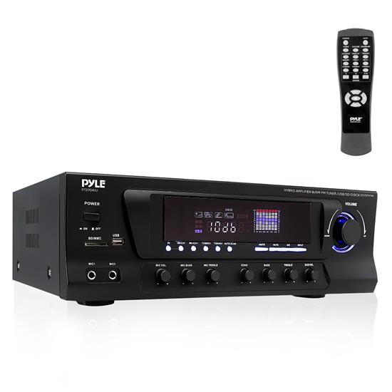 Pyle - PT270AIU , Sound and Recording , Amplifiers - Receivers , 300 Watt Stero Receiver with Built-In iPod Docking Station -AM-FM Tuner, USB Flash & SD Card Readers & Subwoofer Control