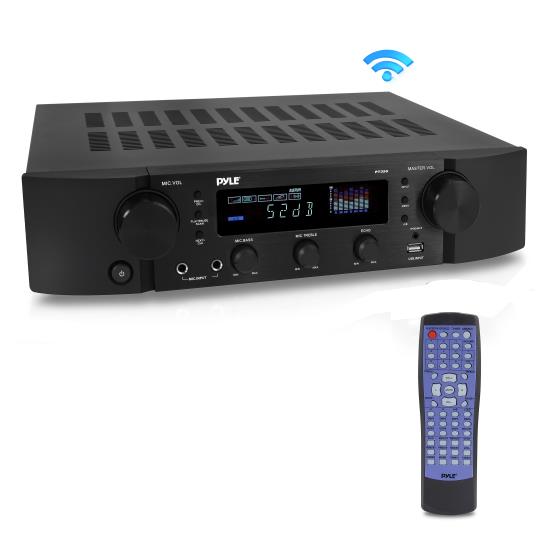 Pyle - PT395 , Sound and Recording , Amplifiers - Receivers , Bluetooth Hybrid Pre-Amplifier, Home Theater Stereo Pre-Amp Receiver, MP3/USB/AUX/FM Radio