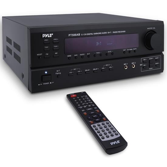 Pyle - PT588AB , Sound and Recording , Amplifiers - Receivers , 5.1 Channel Home Theater AV Receiver, BT Wireless Streaming (HDMI, 4K Ultra & 3D TV Pass-Through Support)