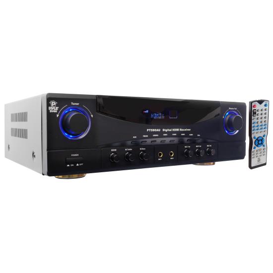 Pyle - PT590AU , Sound and Recording , Amplifiers - Receivers , 5.1 Channel Amplifier Receiver Digital Home Theater Stereo System, 4K Ultra HD & 3D Pass-Through, 350 Watt