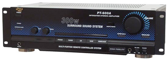 Pyle - PT600A , Sound and Recording , Amplifiers - Receivers , 300W Stereo Receiver / Amplifier