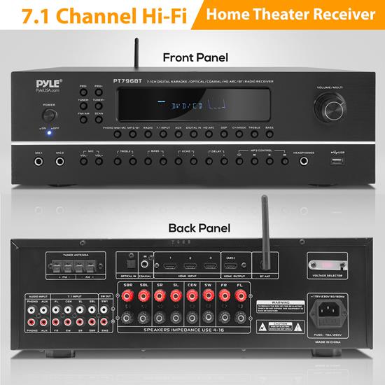 Pyle PT796BT Home and Office Amplifiers Receivers Sound and