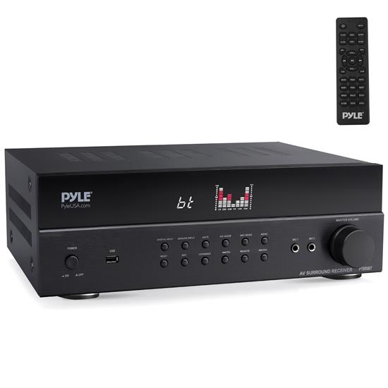 Pyle - PT885BT , Sound and Recording , Amplifiers - Receivers , Hi-Fi Wireless BT Home Theater Receiver - 7.2 Channel Surround Sound Stereo Amplifier System with 4k Ultra HD Support, MP3/USB/DAC/ FM Radio, PMPO: 1200W MAX