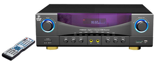Pyle - PT980AUH , Sound and Recording , Amplifiers - Receivers , 7.1 channel 350 Watts Build-In AM/FM Radio /USB/SD card HDMI Amplifier Receiver