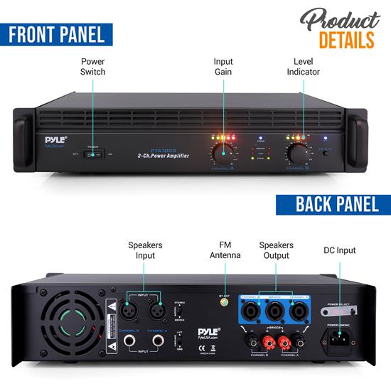 Pyle PTA1000 Home and Office Amplifiers Receivers Sound and