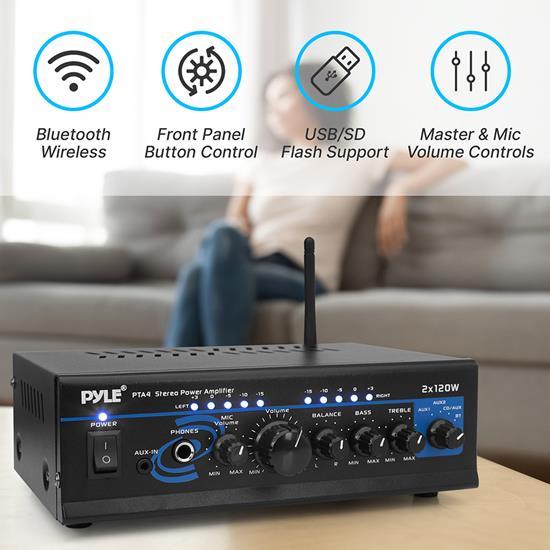Pyle PTA4 Sound and Recording Amplifiers Receivers