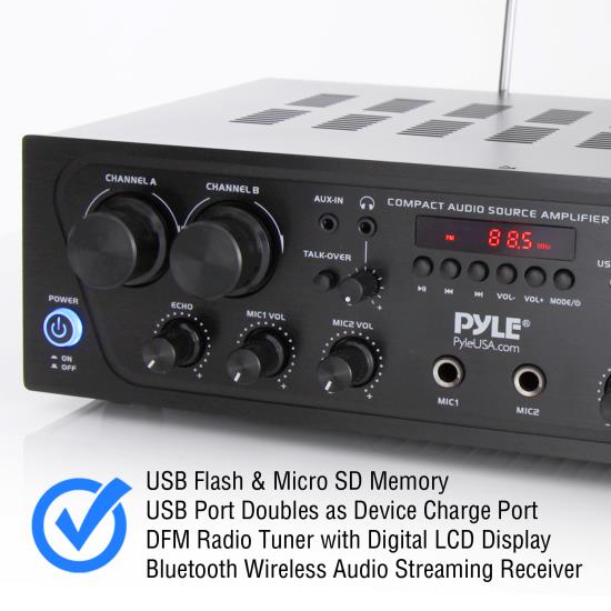 Pyle PTA42BT Home and Office Amplifiers Receivers Sound and