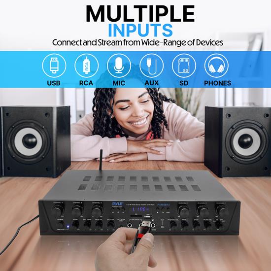 Pyle - PTA66BT.5 - Home and Office - Amplifiers - Receivers - Sound and