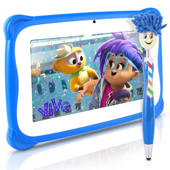 Pyle - PTBKD7BL , On the Road , Headrest Video , 7" Full HD Android Tablet for Kids - 1080p full HD display, Quad-Core Processor 1GB+8GB Storage Tablet, 1GB RAM, 0.3+2MP Camera, Long Battery Life (Blue)