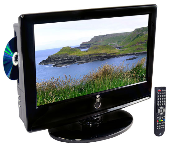 Pyle - PTC166LD , Home and Office , TVs - Monitors , 15.6'' Hi-Definition LCD Flat Panel TV w/ Built-In Multimedia Disc Player 